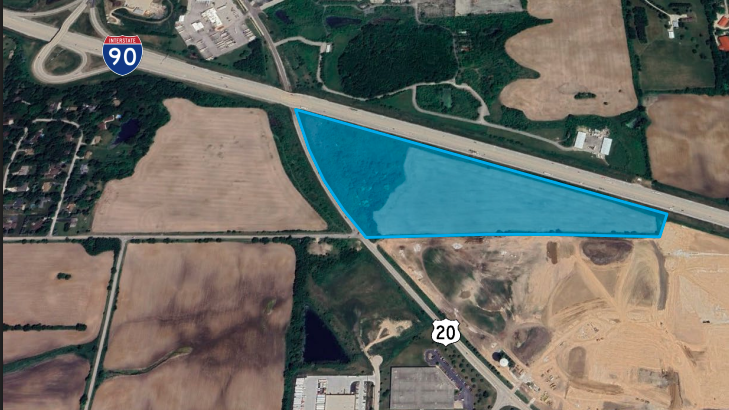 <address>I-90 & IL Route 20, <br>Hampshire, IL (27.87 Acres)</address> Image